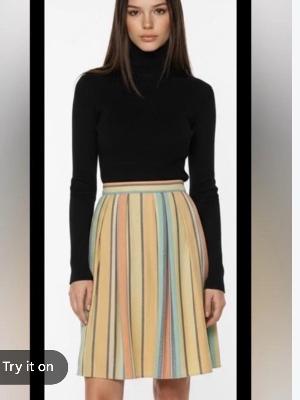 Anthropology Odille linen blend Striped A-Line Skirt - Pastel Stripe, size 4